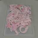 Kingsow Pink Bow Letter Patches: 68PCS Pink Coquette Bowcore Girly Aesthetic Iron-On Patches - Cute Ribbon Bows Embroidery Patches for Backpacks Clothing Hats Jackets Decor