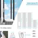 Portable Air Conditioner Window Seal Kit with Coupler,Adjustable Vertical/Horizontal Sliding Window Plate for AC Unit, Suit for 5.9''/15cm Diameter Exhaust Hose
