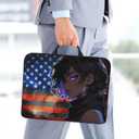 Custom Laptop Bag for Men Women Double Side Design,Personalized Hand Computer Protective Case Customized Gift Friends Lovers (American Cool Girl)