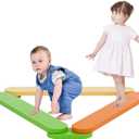 BlueWood Balance Beam for Kids 3-5, Toddler Sensory Wooden Toys and Stepping Stones, Build Coordination Gymnastics Obstacle Motor Skill for Kid