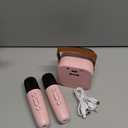 Karaoke Machine for Kids Adults, Portable Bluetooth Mini Karaoke Microphone Singing Speaker with 2 Mic and Light,Toys for All Smartphones, Birthday, Family, Home Party (Pink)