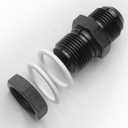 Male 12AN/10AN/8AN/6AN Bulkhead Fuel Cell Fitting Adapter Aluminum Straight (AN10)