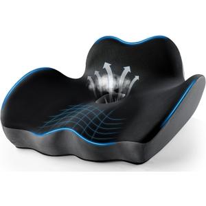 Premium Orthopedic Seat Cushion,X Large Breathable Office Chair Cushion - Enhanced Hip & Tailbone Support,Pressure Relief Sciatica & Leg Relief Let 8+ Hour Sitting Comfort, for Office/Game/Wheelchair (20*16.8*5.8)