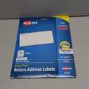 Avery Printable Return Address Labels with Sure Feed, 0.5" x 1.75", White, 2,000 Blank Mailing Labels (08167)