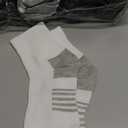 20 Pairs Crew Athletic Socks for Kids Breathable Cushion Crew Socks for Kids Sport Running Traveling, Black, White, Gray