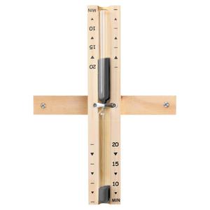 20 Minute Sauna Sand Timer, Heat Resistant Wooden Sauna Hourglass with Black Sand, Reloj De Arena,Black Sand Clock Hour Glass Timer