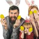 Plastic Easter Eggs for Holiday Decorations and Celebrations, 30 Pcs (Yellow)