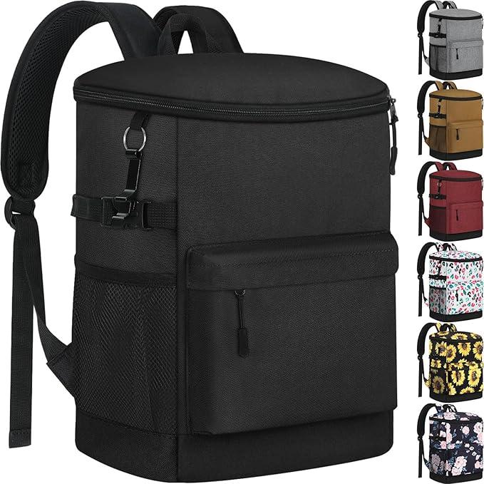 Cooler Backpack 33 Cans Backpack Coolers Insulated Leak Proof Soft Beach Cooler Bag for Men Women Ice Chest Backpack Camping Hiking Picnic Travel Cooler Lunch Backpack (Light Grey)