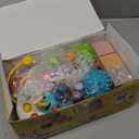 Baby Toys 6 to 12 Months, 5 In 1 Montessori Toys for 1 Year Old, Incl Travel Pull String Toy & Rattle Teether & Stacking Baby Block & Soft Infant Ring & Sensory Ball for Toddler 0-3-6-9-12 Month