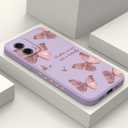 for Motorola Moto G 5G 2023 Case, Flower Pattern Slim Case Soft Silicone Protective for Moto G 5G 2023 Phone Cover, Butterfly Purple