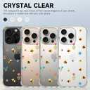 YESPURE for iPhone 16 Pro Clear Soft Case Cute Floral Bee Pattern Cover Soft TPU Flexible Rubber Cornors Bumper Spring Case Shockproof Anti-Yellowing Protective Phone Case for iPhone 16 Pro - Bee