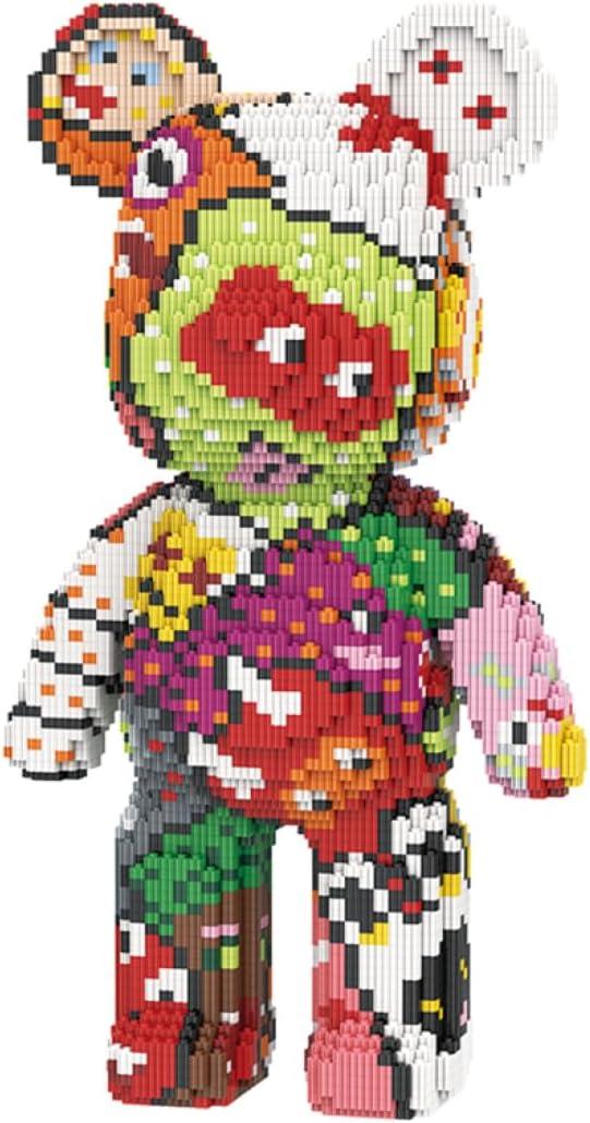 DAHONPA Colorful Graffiti Bear Micro Building Blocks Set (7220 Pieces) Gift for Adults and Kids