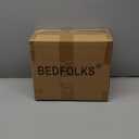 Bedfolks Waterproof Dog Crate Bed,Plush Dog Bed with Removable Washable Cover,Faux Fur Dog Crate Pad for Medium Dogs,Fluffy Dog Kennel Bed 29"x21",Cow Print