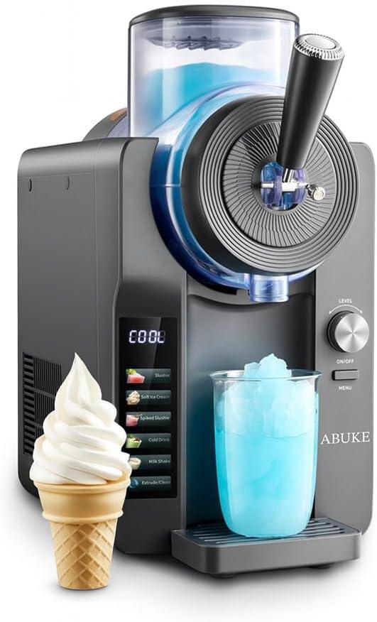 Frozen Drink Machine - Digital Slushie Maker with Multiple Modes, Ice Cream, Milkshake & Smoothie, 68oz Capacity, Self-Cleaning, Gray