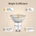 LED GU10 Range Hood Light Bulbs, LED Stove Appliance Light Bulb, Kitchen Light Replacement Halogen Light Bulb, 50W Equivalent, 5000K, 6W 550 Lm, Dimmable,Waterproof IP65 Pack of 2