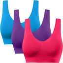 BESTENA Sports Bras for Women, Seamless Comfortable Yoga Bra with Removable Pads (L)