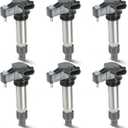 6PCS Ignition Coil Pack Compatible with Buick Cadillac Suzuki Chevy GMC Pontiac Saab Saturn Suzuki Impala Limited V6 3.0L 3.2L 3.6L, Replace for UF569 D500C D597A 5C1612 E1069, Black