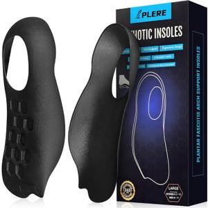 Plantar Fasciitis Relief Arch Support Inserts Flat Feet Orthotics 3/4 Length Thin Shoe Inserts Women Men for Foot Pain Relief, X/O Legs Correction Comfy Foot Care (Large(Men 8-11,Women 9.5-12), Black)