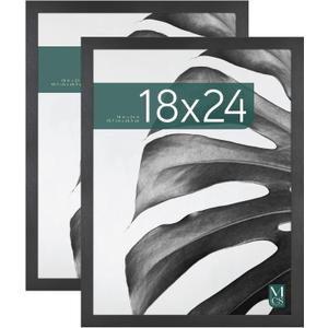 MCS Studio Gallery Poster Frame, 18x24, Black Woodgrain, 2-Pack