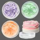 Flower Shaped Candles Gift for Women, 4 Rose Candles in Glass Tray, 8-Hour Burn Time, Include Pink, Purple,Orange,Green Rose Candle in Single Gifted Box by Kissingfish
