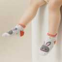 Baby Toddle Socks Grip Non Slip Kids Boys Girls Cotton 12 Pack Ankle Cute Newborn Socks (3-5T)