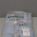 BESTOUCH Sheet Set 100% Washed Cotton Linen Feel Super Soft Comfortable Chic Lightweight 4 Pcs Home Bedding Set Solid Cornflower Blue Twin 