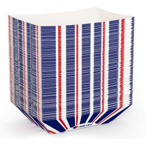JOLLY CHEF Disposable Paper Food Trays, 250 Count - 3lb Serving Boats for Gameday,Paper Food Boats for Hot Dogs, Fries & Party Snacks
