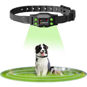 AEZ Smart Dog Collar, GPS Dog Tracker, Wireless Dog Fence System, GPS Fence Collar for Dogs with Beep Vibration Alert Modes, Radius 25-999 Yards for Over 15lbs Dogs, IPX7 Waterproof