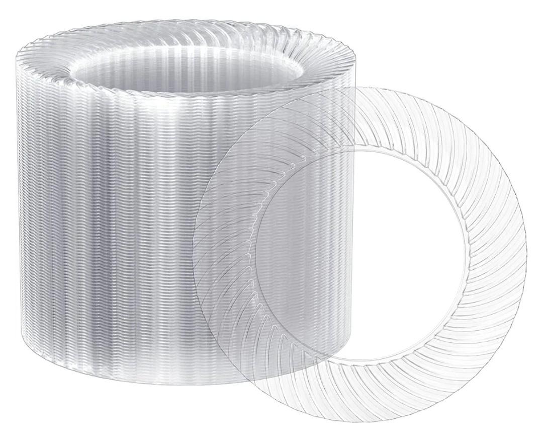 FOCUSLINE 7 Inch Clear Plastic Plates, 100 Count Disposable Heavy Duty Salad Dessert Plates, Premium Hard Plastic for Weddings, Parties & Events