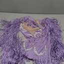 Youmeisha Sexy Fringe Rhinestone Bodysuit Mesh Perspective Women Birthday Party Outfit Team Dance Show Drag Queen Costumes (Purple) Size 12~18