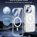 VOFATA [Upgraded Full Camera Protection] for iPhone 17 Case with Camera Cover Stand [Fit for MagSafe][10FT Mil-Grade Protection] Transparent Magnetic iPhone 17 Phone Case, Clear
