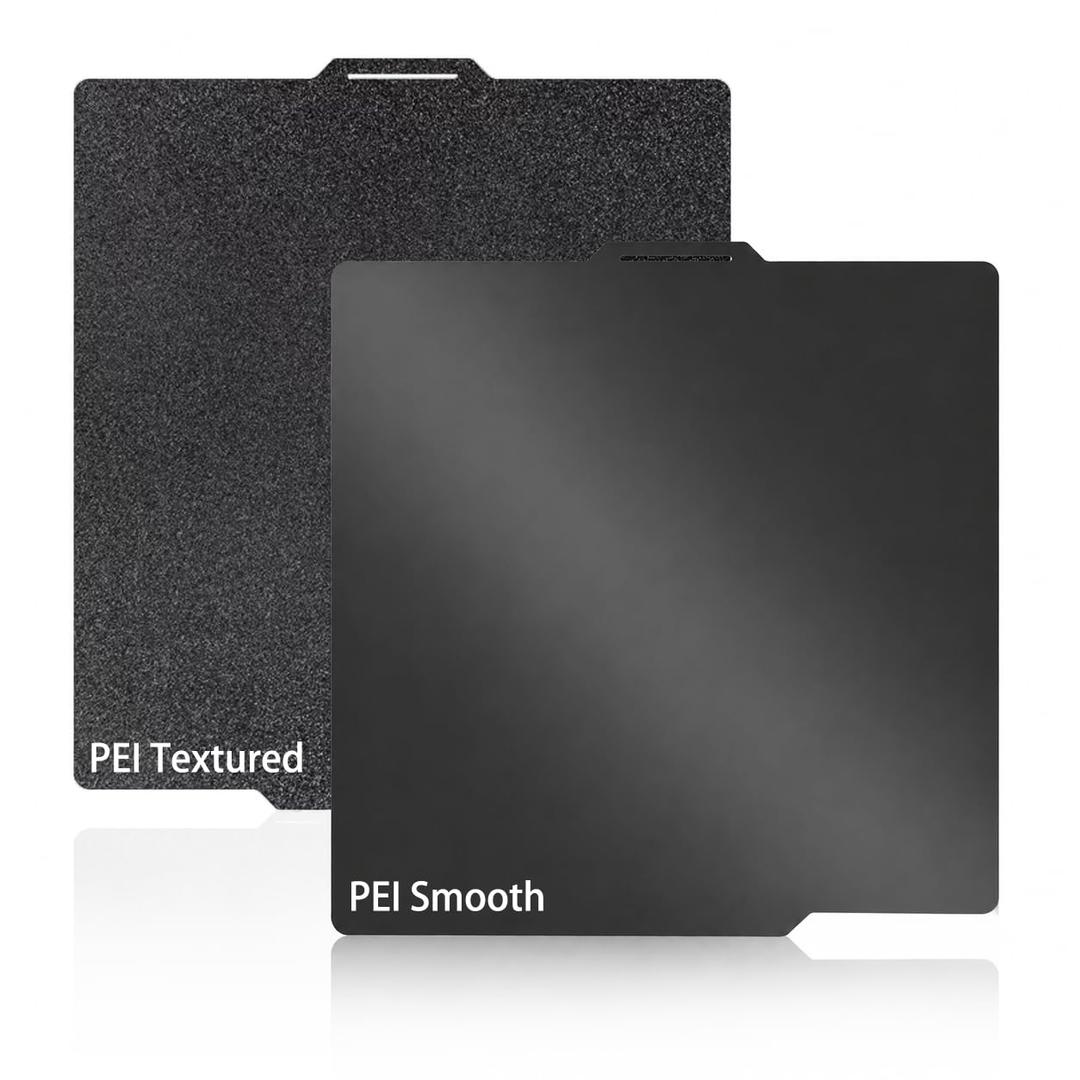 Bambu X2D P2S P1S A1 Smooth PEI Textured PEI Build Plate for BambuLabs X2D X1 X1C X1E P1P P1S A1 P2S,Flexible Spring Steel Sheet Bambulabs 3D Printer Platform 257x257mm(Smooth Textured PEI)