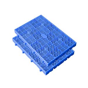 Plastic Pallet,  Waterproof Storage Grid Pad, Lightweight Nestable Floor Pallets, 4 pcs  Breathable Grids Article Racks for Garage Supermarket Basement