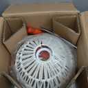 JONATHAN Y 10.25" White Modern Bohemian Woven Rope LED Pendant Light Fixture, Adjustable Dome Ceiling Lamp for Kitchen Island, Rope Shade, Coastal Farmhouse Decor (JYL6513A)