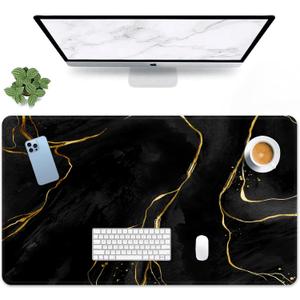 Arttown Black Gold Marble Mouse Pad Large Gaming Mat Rust Book Grain Non-Slip Desk Pad Keyboard and Mouse Desk Mat for Gamer, Office & Home, 31.5 x 15.7 in