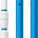 BLIKA 16FT Blue Aluminum Telescopic Swimming Pool Pole, 1.30mm Thickness, Pool Pole Telescopic, Professional Pool Poles for Skimmer Net,Brush,Vacuum Head