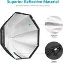 Neewer 37.5inches/95centimeters Octagon Softbox with Carrying Bag Compatible with Speedlite, Studio Flash, Portable Umbrella Soft Box for Photo Studio Portrait Product Photography