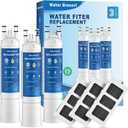 Water Filter Replacement Compatible with Frigidaire FPPWFU01, FPPWFU01, PurePour PWF-1, PureAdvantage PWF-1 Water Filter and PureAir Ultra II PAULTRA2 Air Filter Combo (3+3)