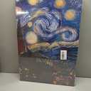 GHTGCMKX 3pcs Blue Abstract Starry Night Canvas wall art Blue Night Starry Sky Scenery Painting Picture Wall Decor Abstract Landscape Print Artwork for Living Room Office Home Decoration