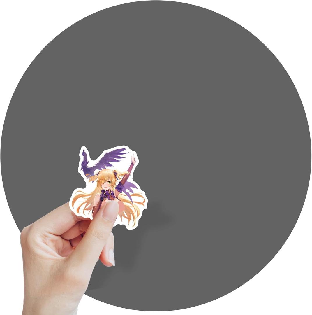 2 x 108PC Anime Girl Stickers Black White Waifu Kawaii Sticker Decals Vinyl Waterproof for Laptop Water Bottle Skateboard Adults Genshin E Stickers