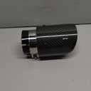 Carbon Fiber 3-Inch Inlet 4-Inch Outlet Car Exhaust Tips Fit for 76 mm 3 Inch Exhaust Pipe Tailpipe Tail Need Exhaust Port Height>5 Inch Widht>5 Inch (Glossy Black)