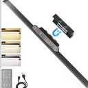 Ensenior 5W Rechargeable Light Bar with Remote, Magnetic Led Lights with Battery Display, 2500mAh Dimmable and Adjustable Angle Makeup Light with 3CCT for Cabinet, Closet, Bathroom and Desk