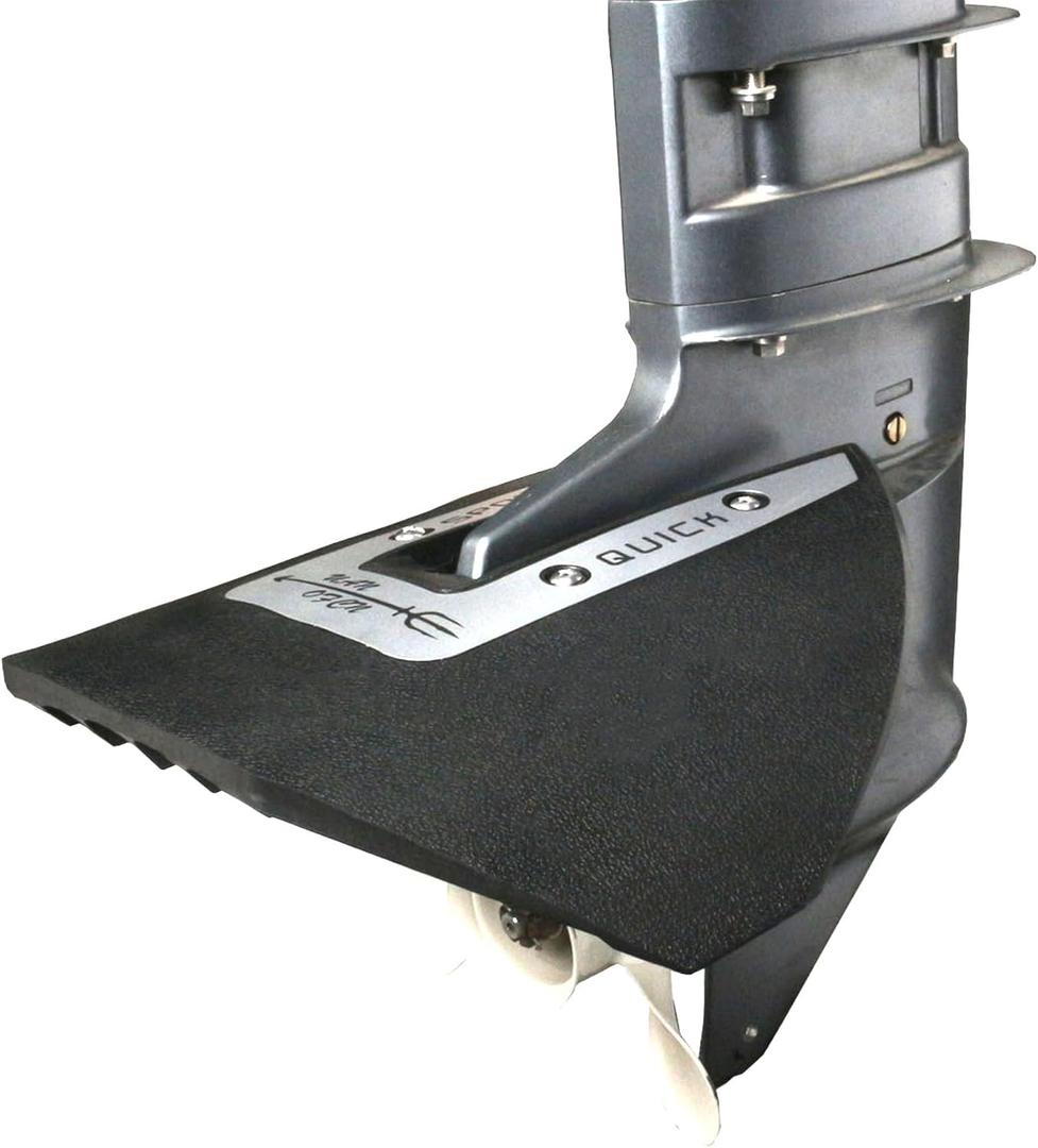 FO2003 Whale Tail Hydrofoil Stabilizer for Outboard Motors and Stern Drives 40 to 300 HP Universal Engines Silver