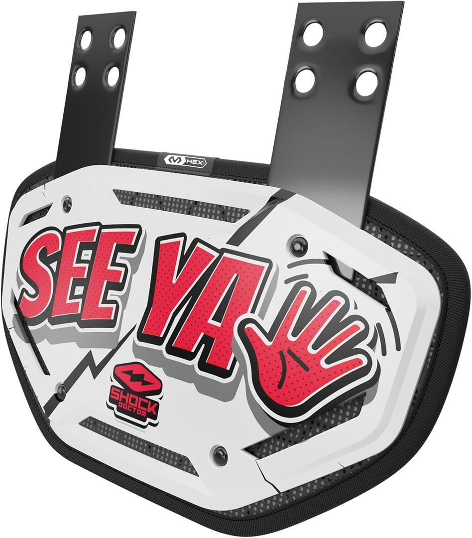 Shock Doctor Football Back Plate  Lower Back/Rear/Back Bone Protector Shield Backplate. for Youth, Adult, Kids. (See Ya)