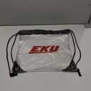 EKU 10 clear drawstring bags, red logo, black straps, 