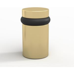 Mega Handles Floor Door Stopper, Quickly Installed Wall Protector, Wall Protectors from Door Knobs, Floor Door Stop with Mounting Hardware Included - Satin Brass - 2 Inch (1 Pack)
