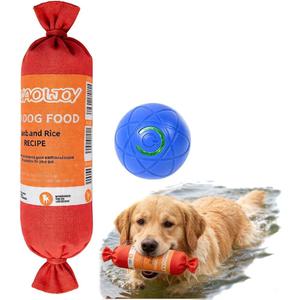 Pool Dog Toys Floating Outdoor Water Toys for Dogs with Electric Ball Rechargeable Vibration Teeth Cleaning Interactive Toy for Small Medium Dogs Cats Puppy Kitten Red Orange