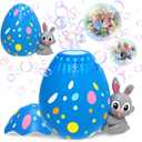 Bubble Machine for Toddlers,Rabbit Bubble Machine for Kids,Automatic Bunny Egg Bubble Blower,Outdoor Toys Easter Baskets Stuffers Gift for Age 3 4 5 6 7 8 Years Old Boys Girls , Blue