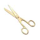 NatSumeBasics 7" Gold Scissors Craft Tailor Fabric Brass Scissors All Purpose Stainless Steel Professional Dressmaker Shears for Desk School Office Home (Gold), Set of 5