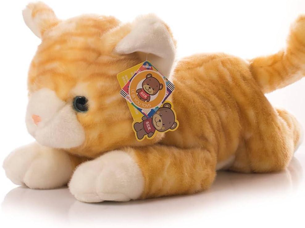 12 Inch Cute Cat Plush Toys Kitten Stuffed Plush Toys Animal Kitten Doll (Orange)